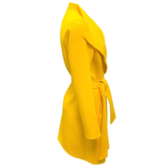 MACKAGE YELLOW LAILA BELTED WOOL COAT - Picture 2 of 4